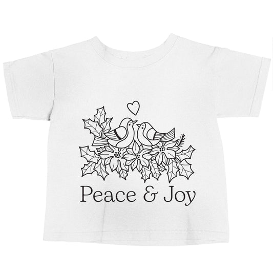 Peace & Joy white baby toddler Tshirt 2 Years