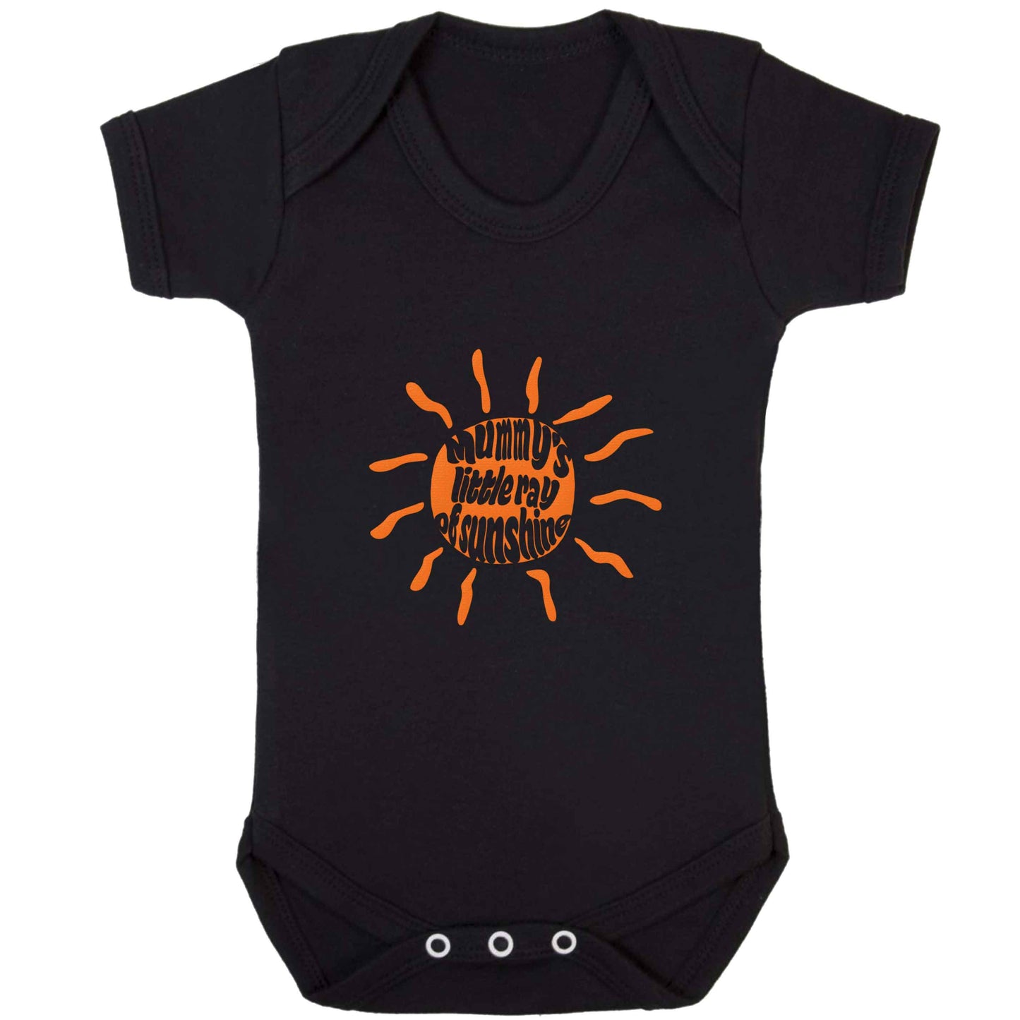 Mummy's little ray of sunshine baby bodysuit black 18-24 months