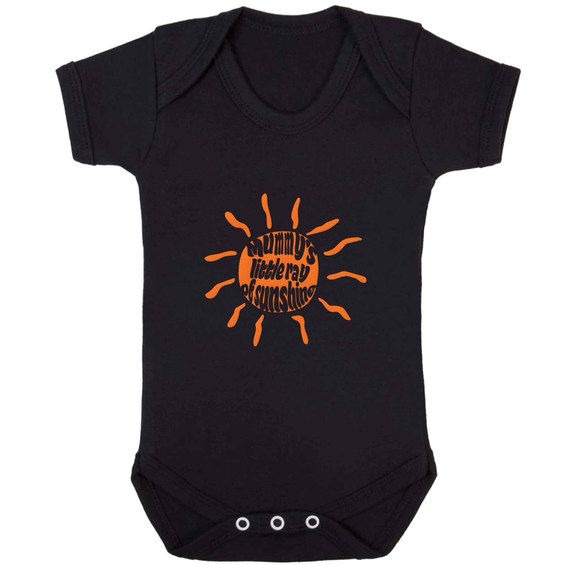 Mummy's little ray of sunshine baby bodysuit black 18-24 months
