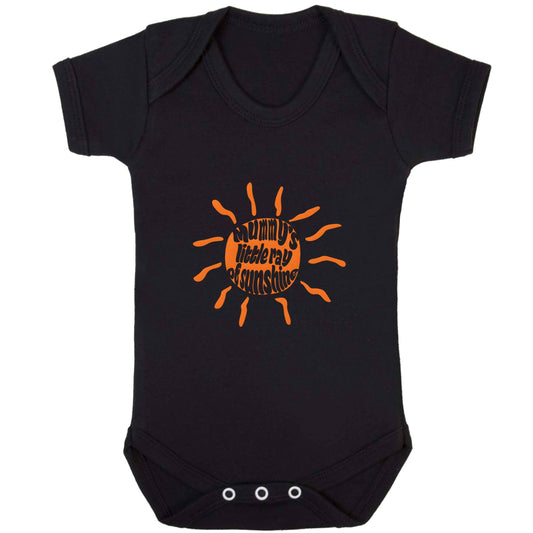 Mummy's little ray of sunshine baby bodysuit black 18-24 months