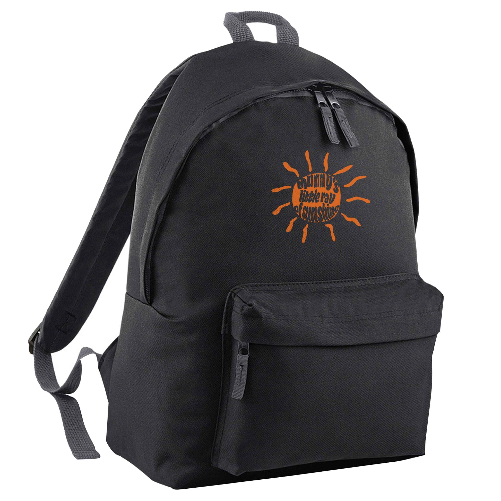 Mummy's little ray of sunshine black adults backpack