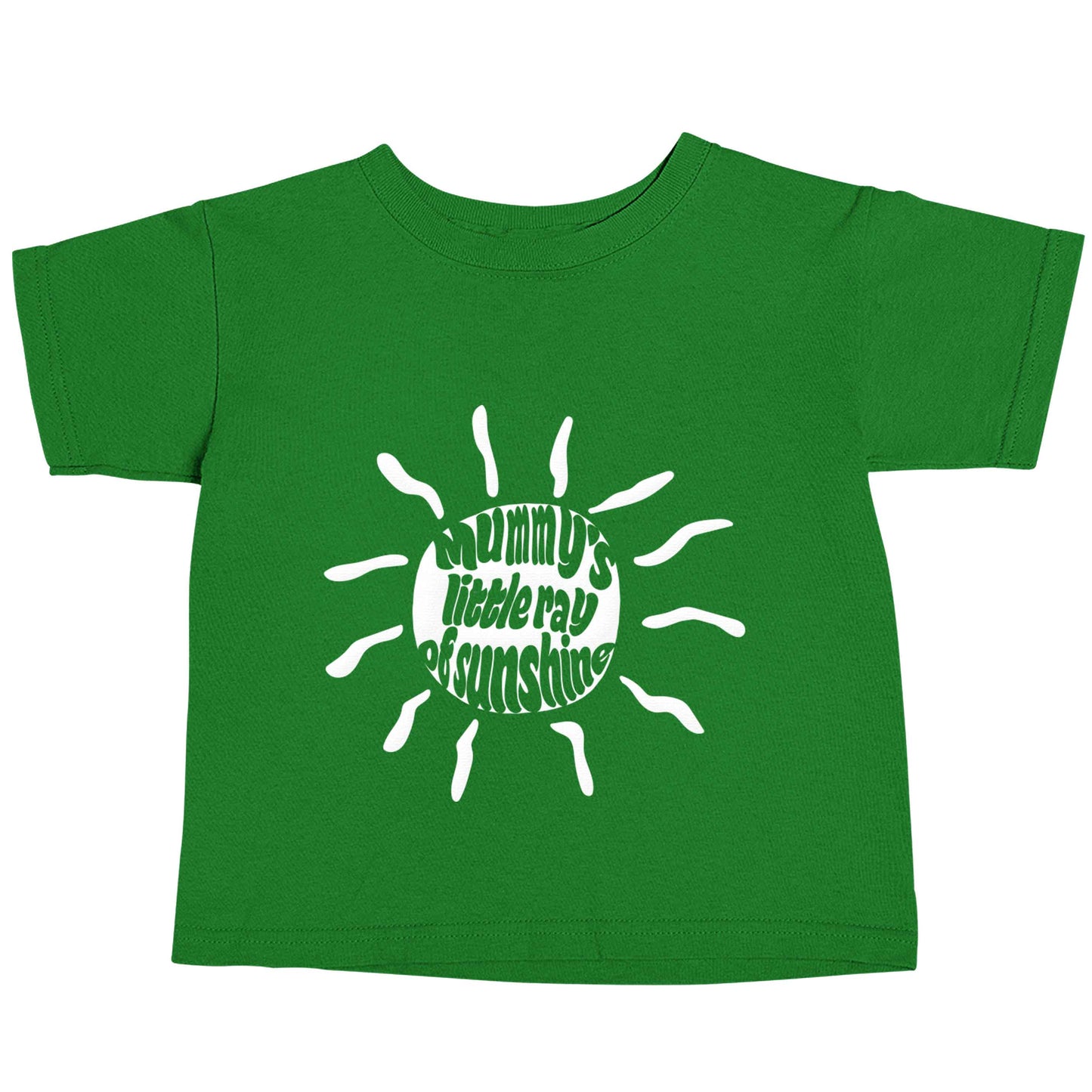 Mummy's little ray of sunshine green baby toddler Tshirt 2 Years