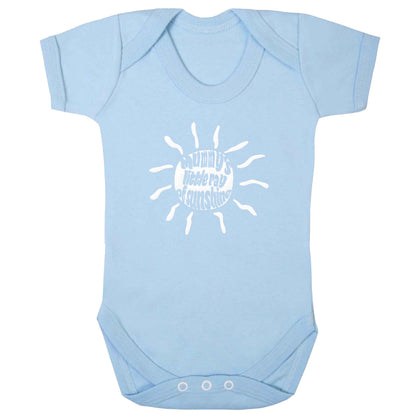 Mummy's little ray of sunshine baby bodysuit pale blue 18-24 months