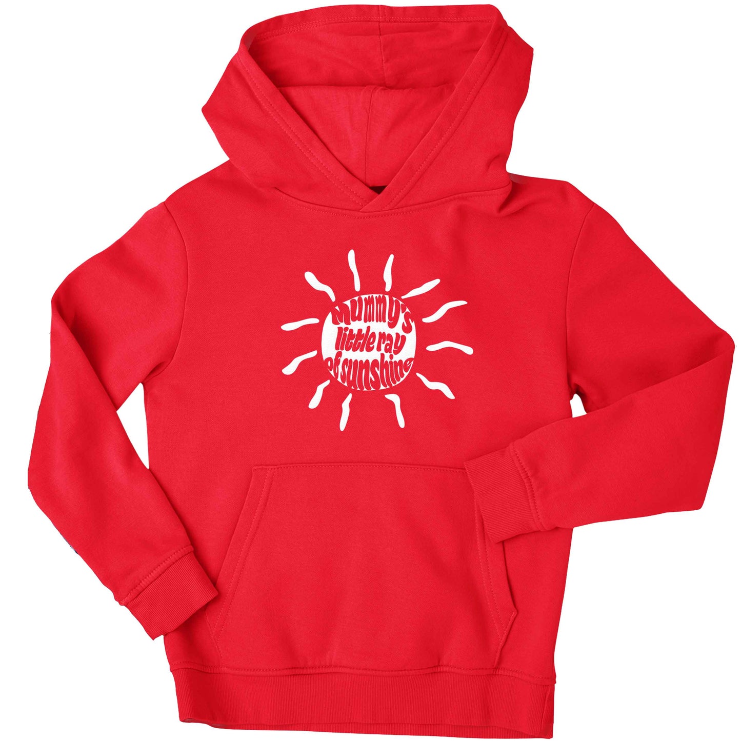 Mummy's little ray of sunshine children's red hoodie 12-13 Years