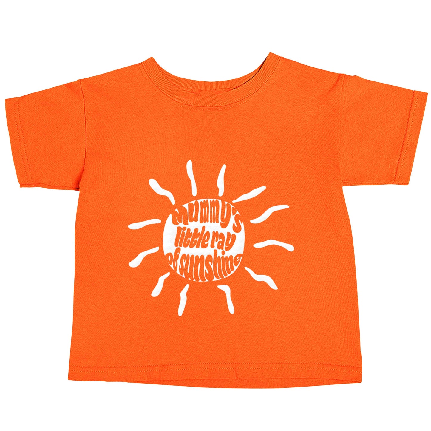 Mummy's little ray of sunshine orange baby toddler Tshirt 2 Years