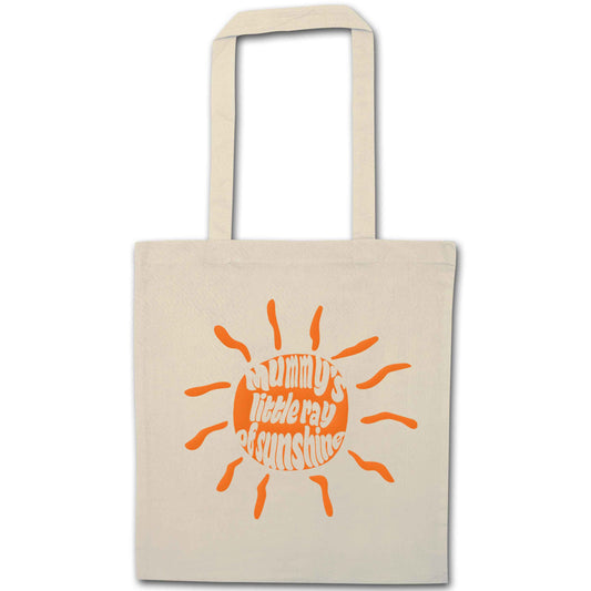 Mummy's little ray of sunshine natural tote bag