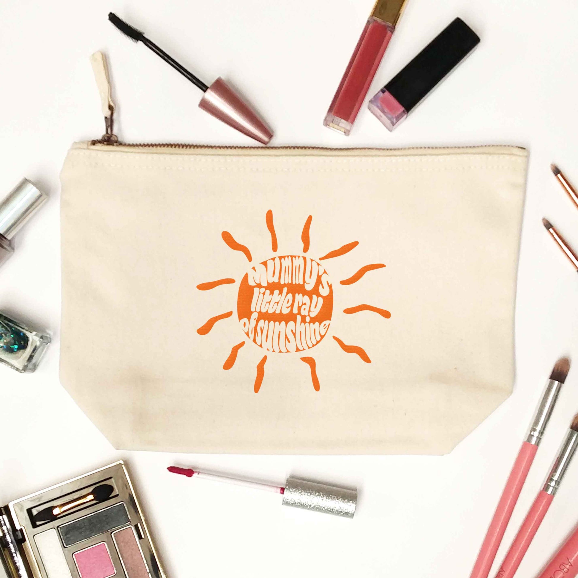 Mummy's little ray of sunshine natural makeup bag