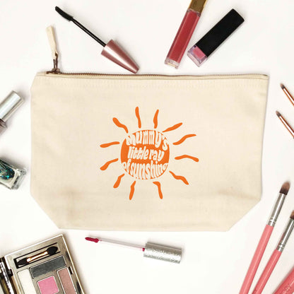 Mummy's little ray of sunshine natural makeup bag