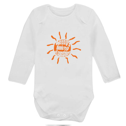 Mummy's little ray of sunshine baby bodysuit long sleeved white 6-12 months