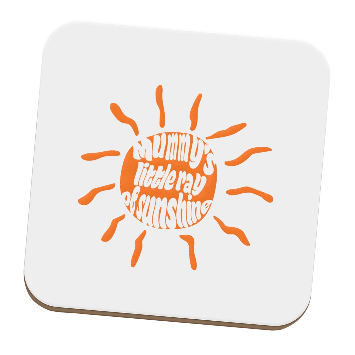 Mummy's little ray of sunshine set of four coasters