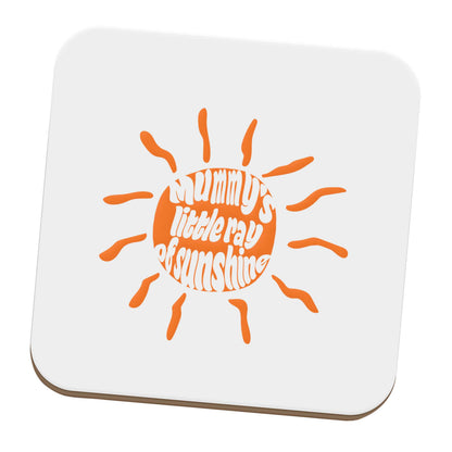 Mummy's little ray of sunshine set of four coasters