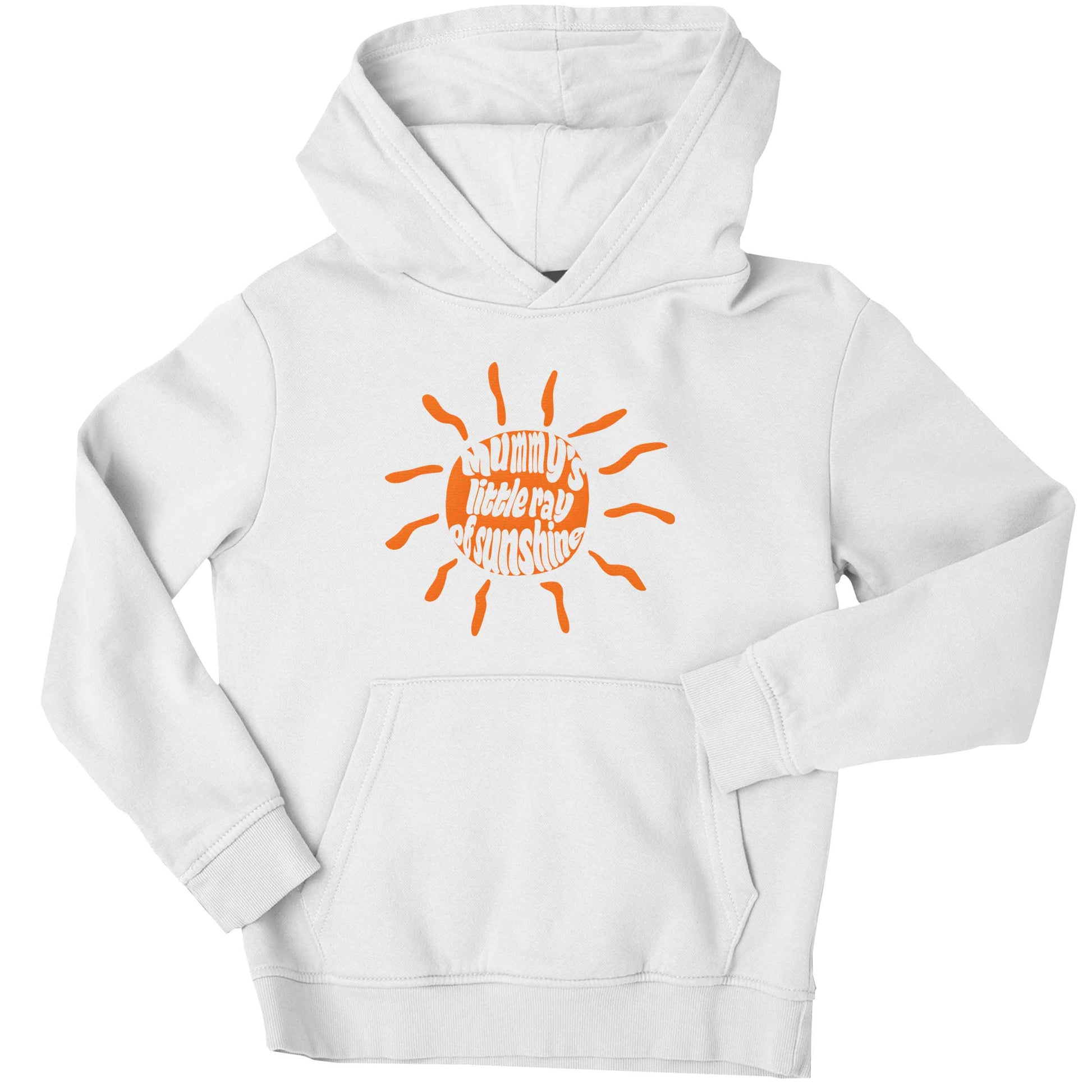 Mummy's little ray of sunshine children's white hoodie 12-13 Years