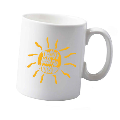 10 oz Daddy's little ray of sunshine ceramic mug  both sides