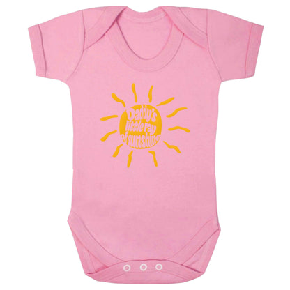 Daddy's little ray of sunshine baby bodysuit pale pink 18-24 months