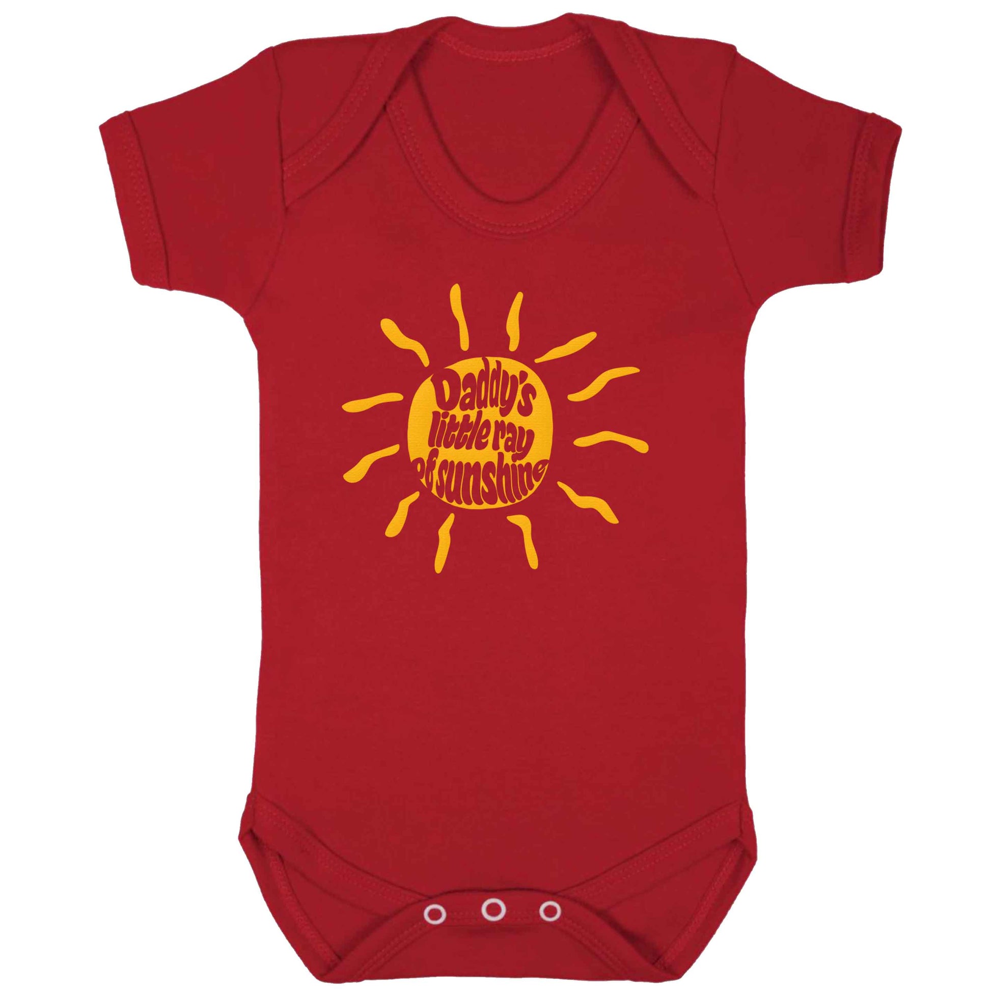 Daddy's little ray of sunshine baby bodysuit red 18-24 months
