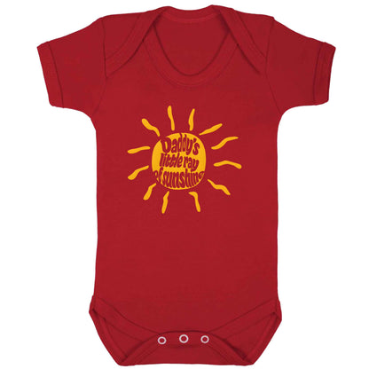 Daddy's little ray of sunshine baby bodysuit red 18-24 months