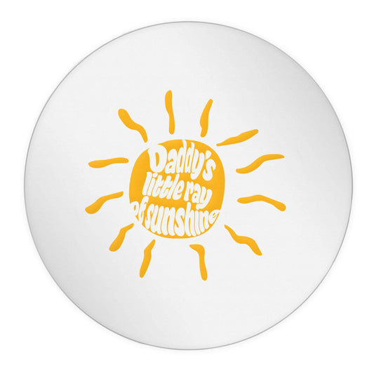 Daddy's little ray of sunshine 24 @ 45mm matt circle stickers