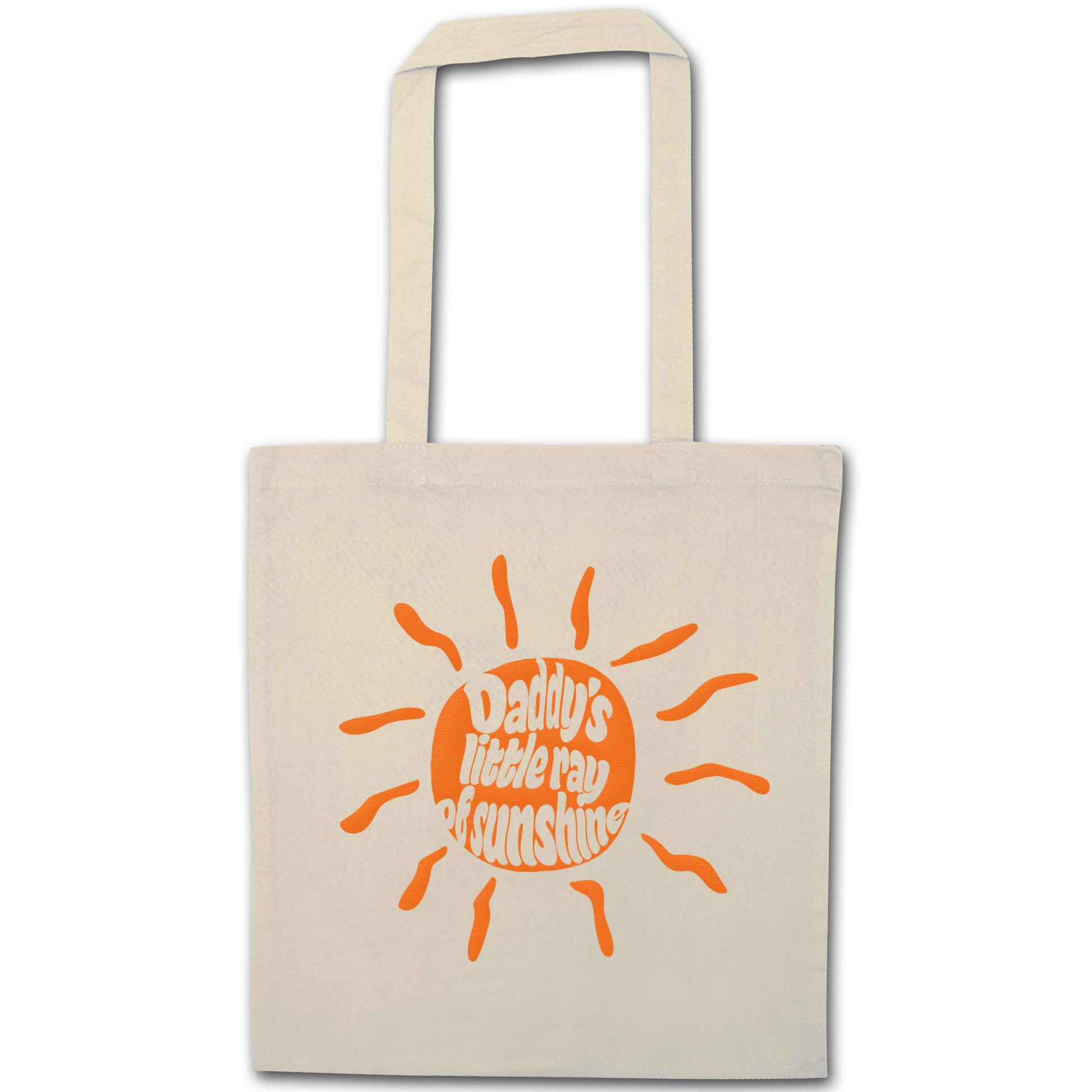 Daddy's little ray of sunshine natural tote bag