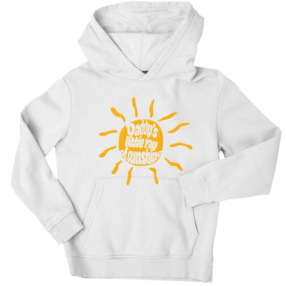 Daddy's little ray of sunshine children's white hoodie 12-13 Years