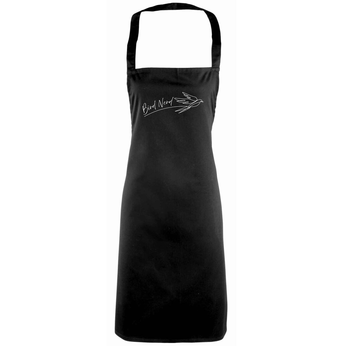 Bird nerd adults black apron
