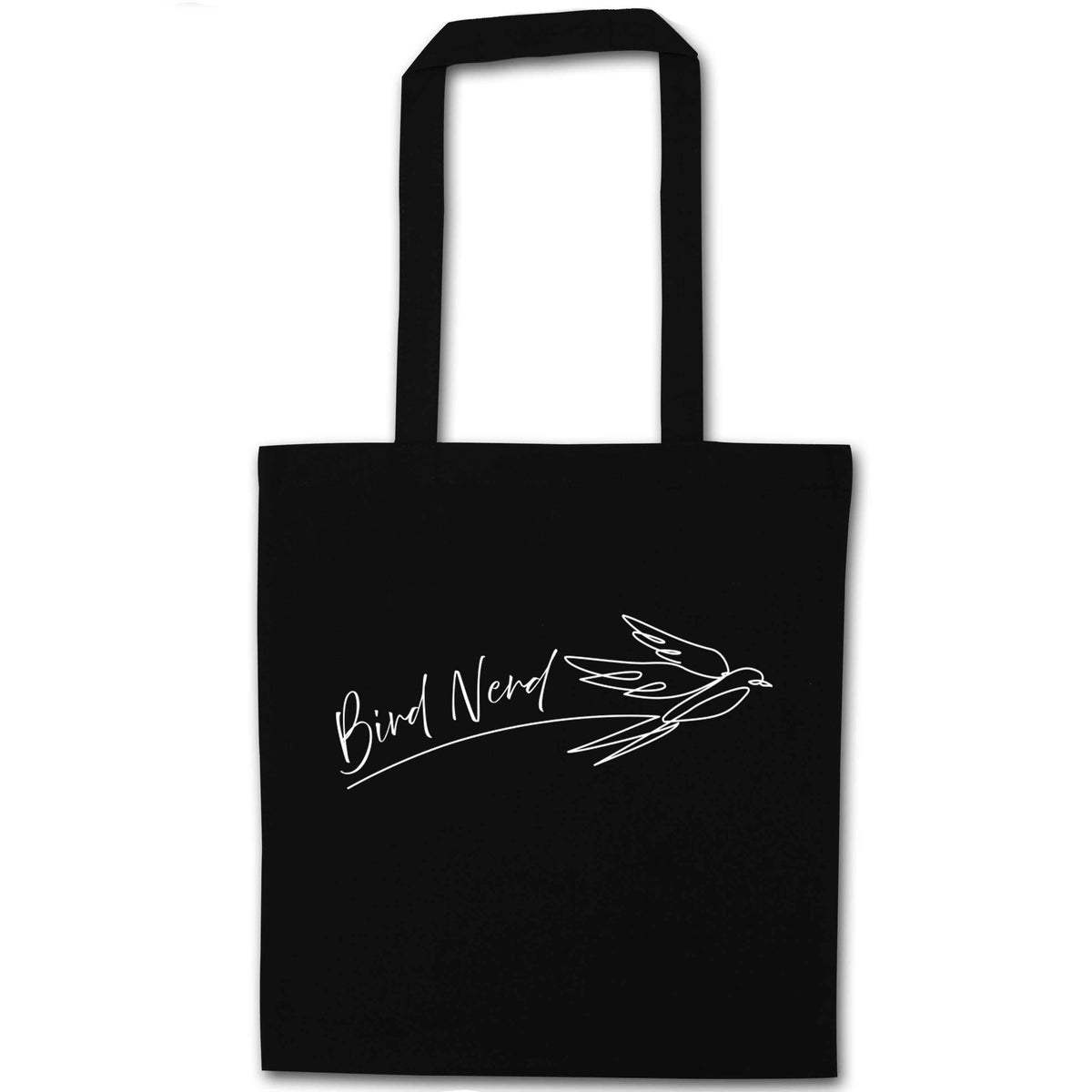 Bird nerd black tote bag