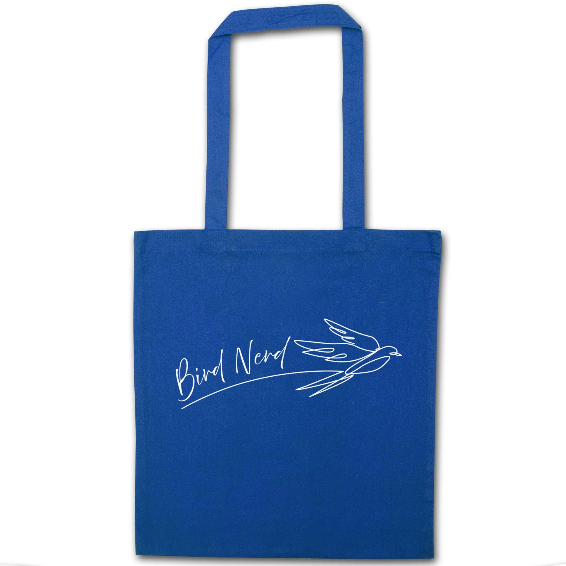 Bird nerd blue tote bag