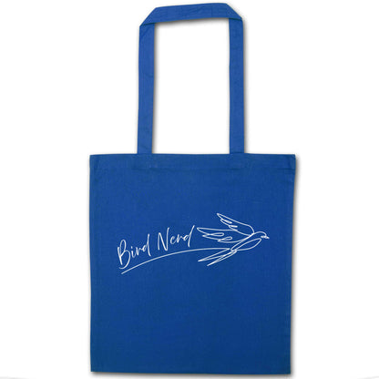 Bird nerd blue tote bag