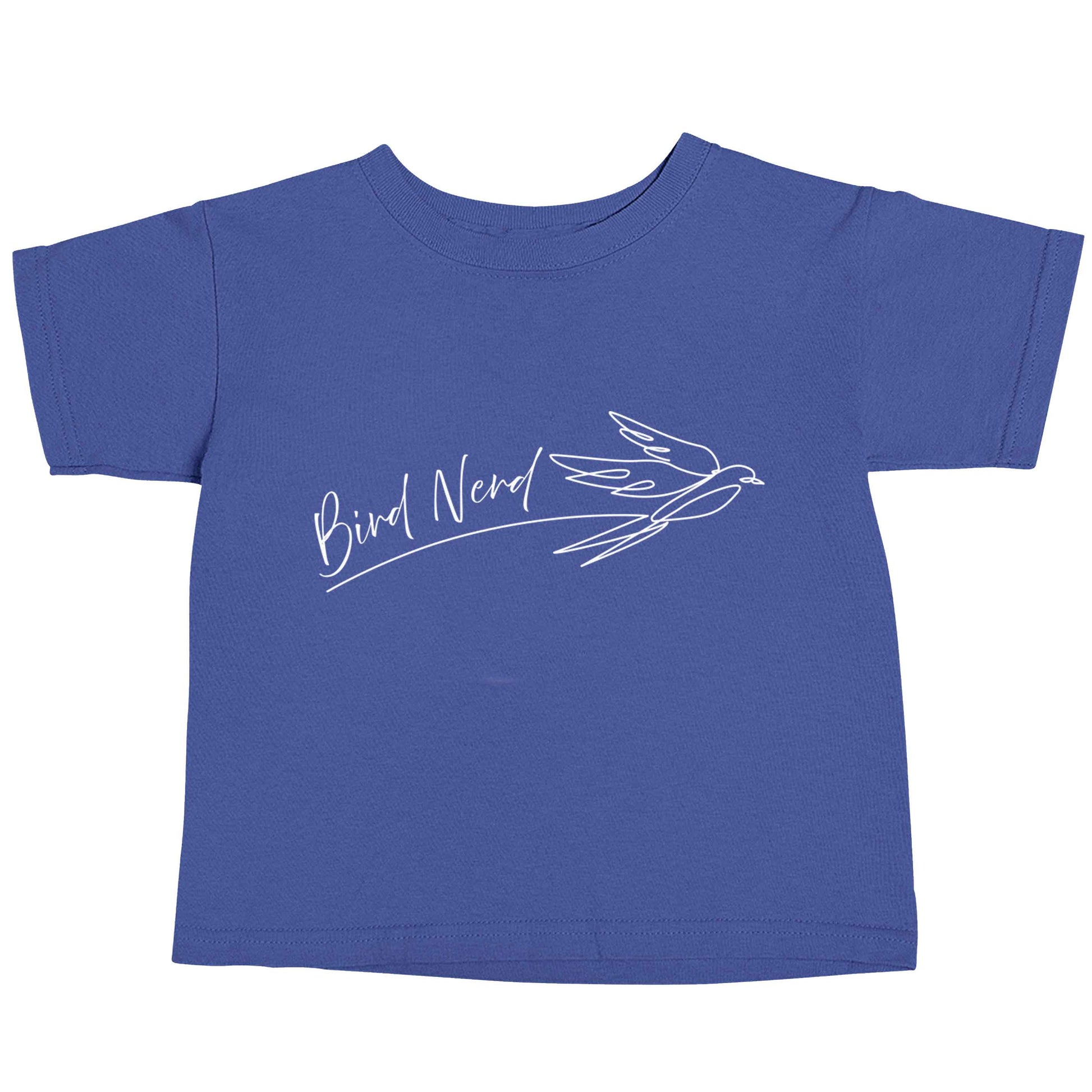 Bird nerd blue baby toddler Tshirt 2 Years