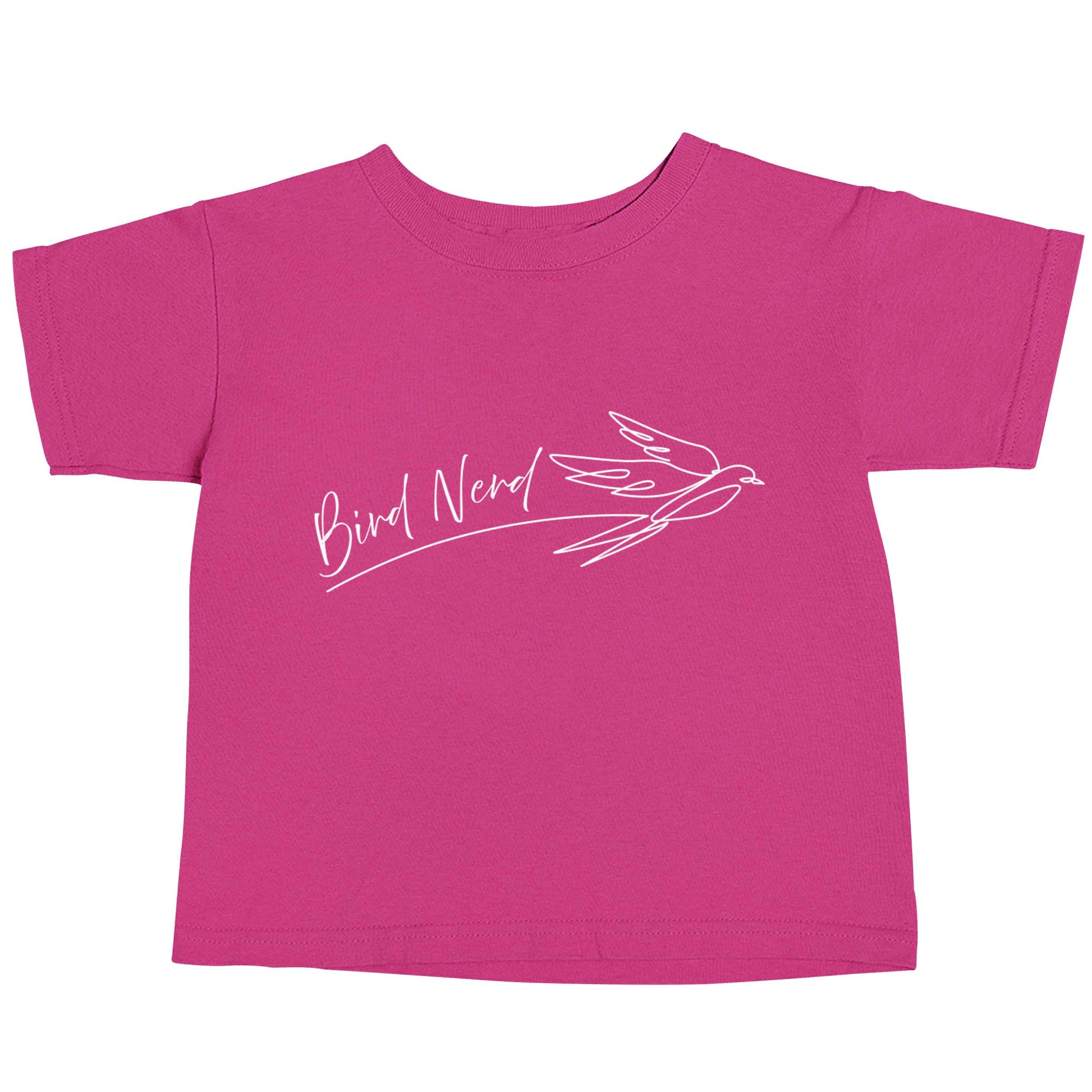 Bird nerd pink baby toddler Tshirt 2 Years