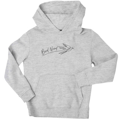 Bird nerd children's grey hoodie 12-13 Years