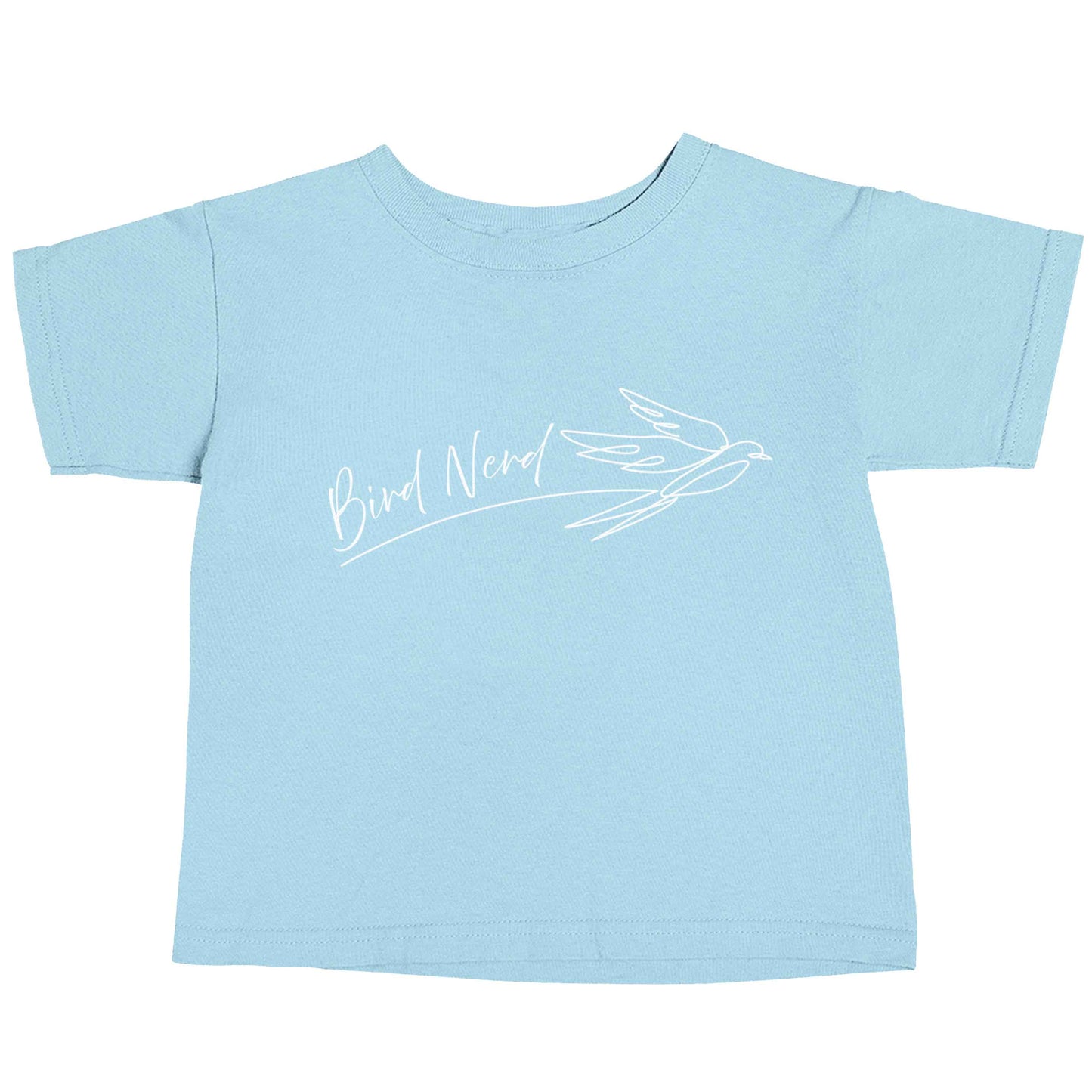 Bird nerd light blue baby toddler Tshirt 2 Years