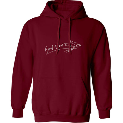 Bird nerd adults unisex maroon hoodie 2XL