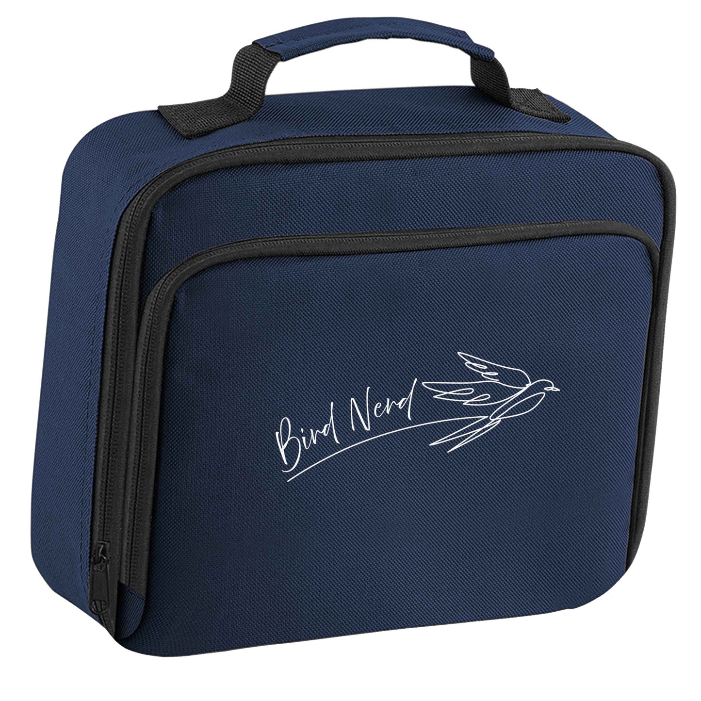 Bird nerd insulated navy lunch bag cooler