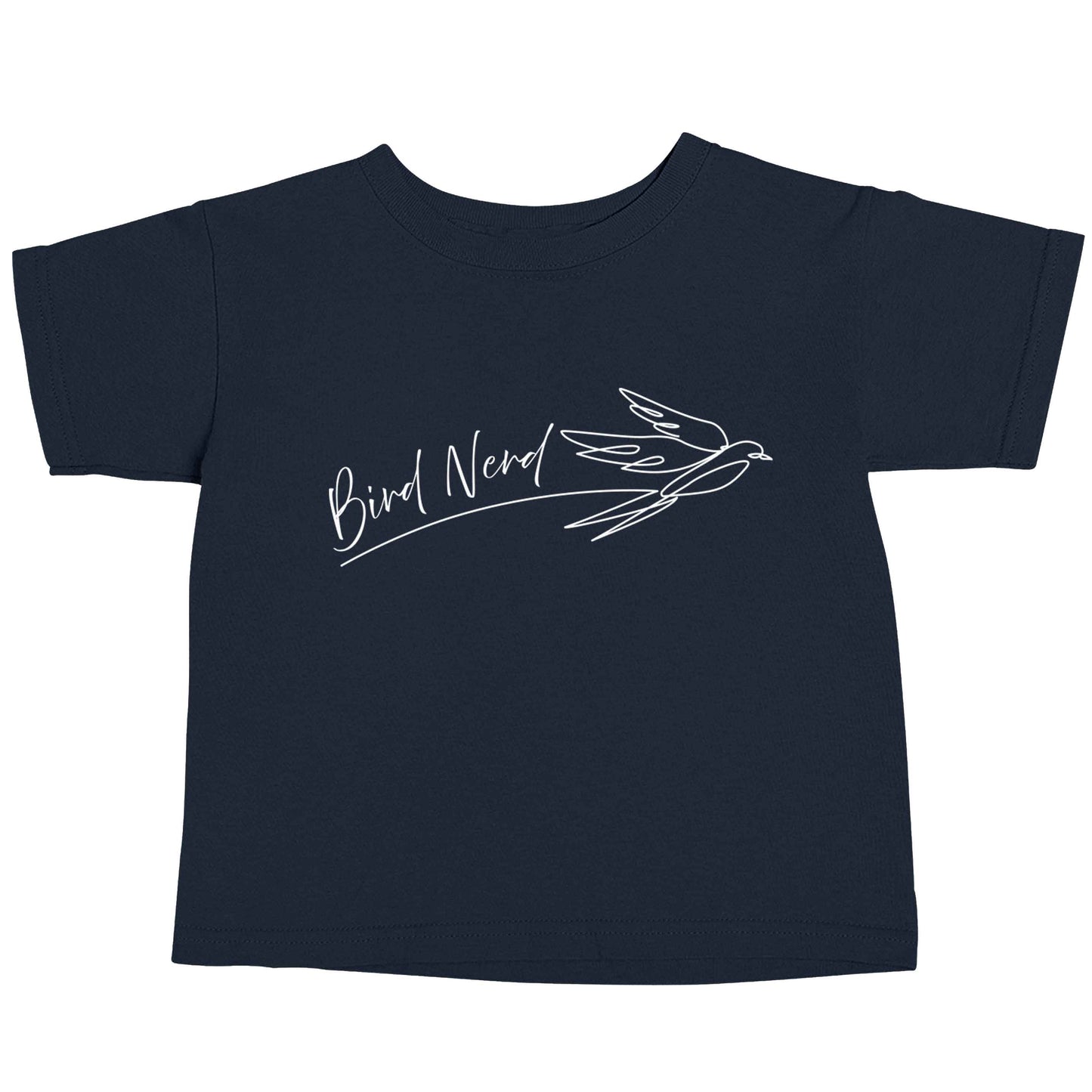 Bird nerd navy baby toddler Tshirt 2 Years
