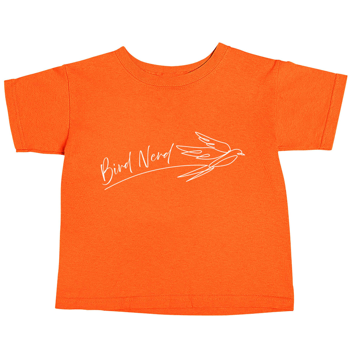 Bird nerd orange baby toddler Tshirt 2 Years