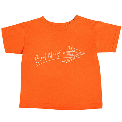 Bird nerd orange baby toddler Tshirt 2 Years