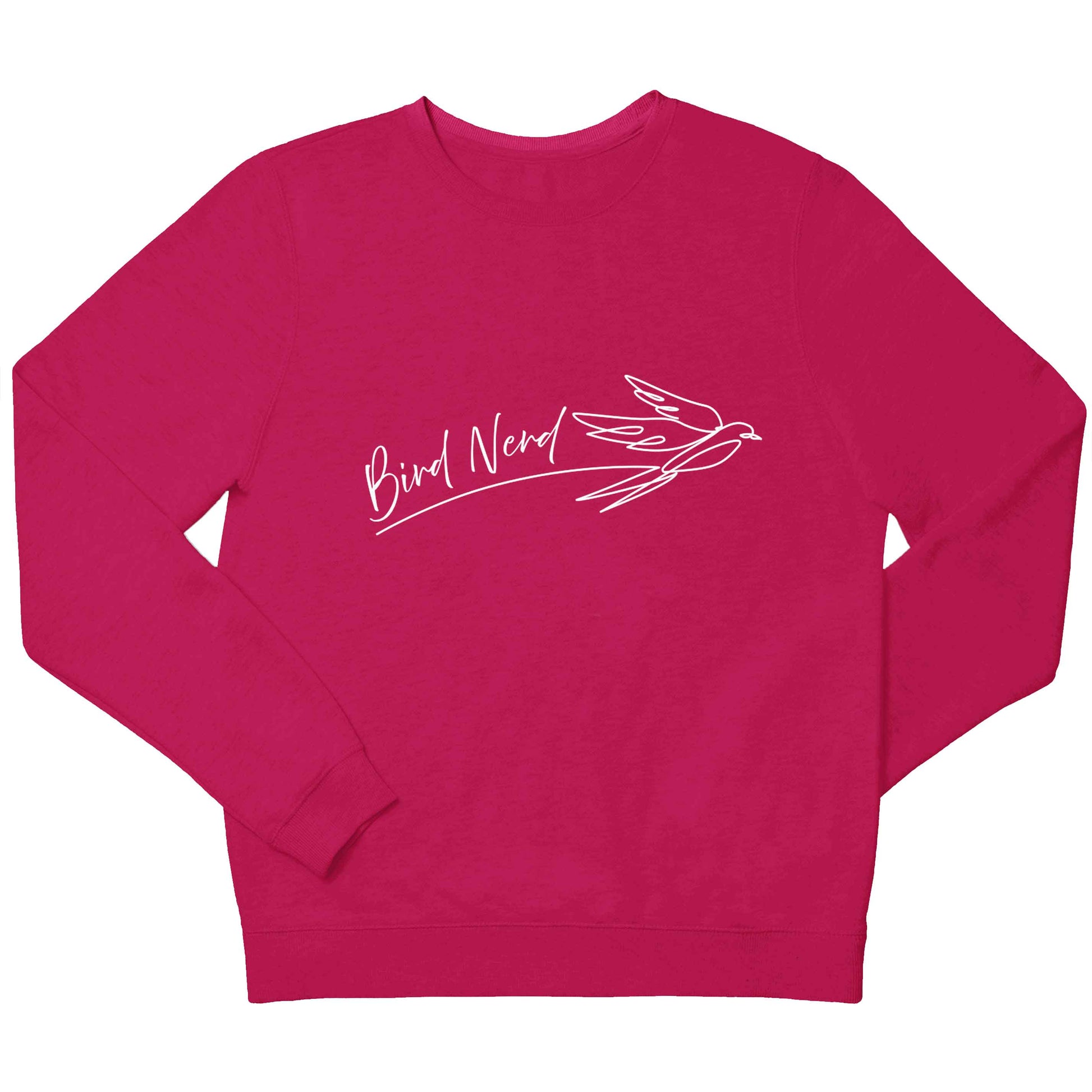 Bird nerd children's pink sweater 12-13 Years