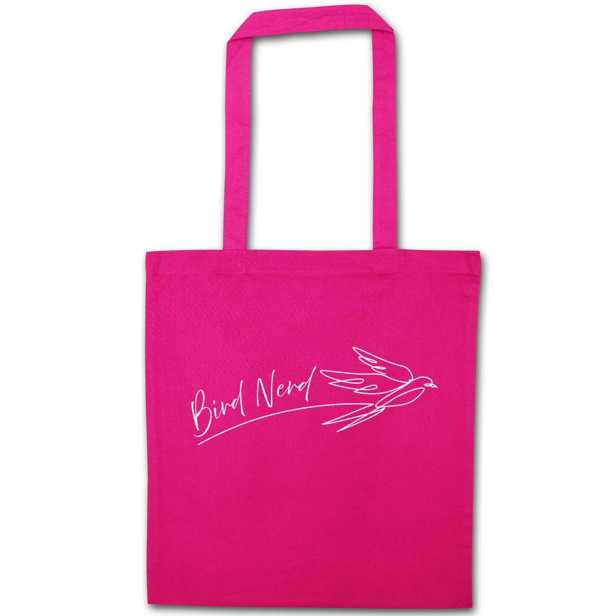 Bird nerd pink tote bag