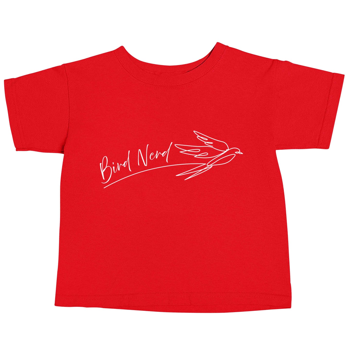 Bird nerd red baby toddler Tshirt 2 Years