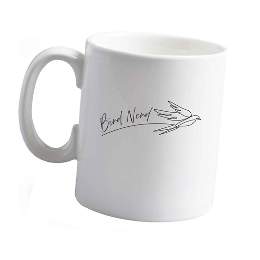 10 oz Bird nerd ceramic mug left sided