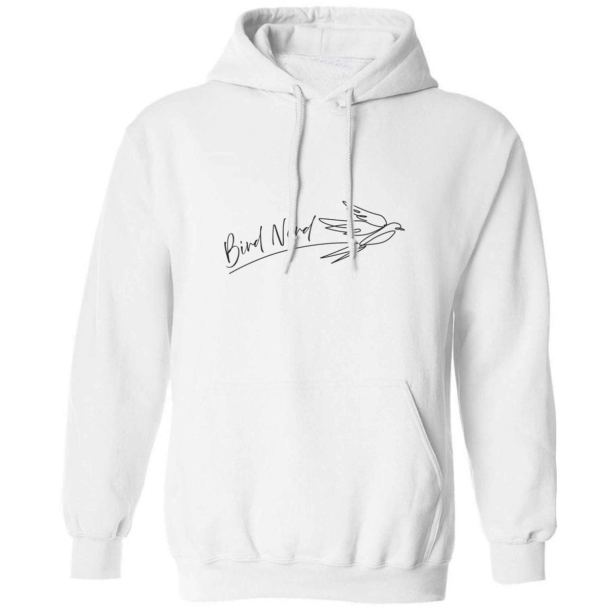 Bird nerd adults unisex white hoodie 2XL