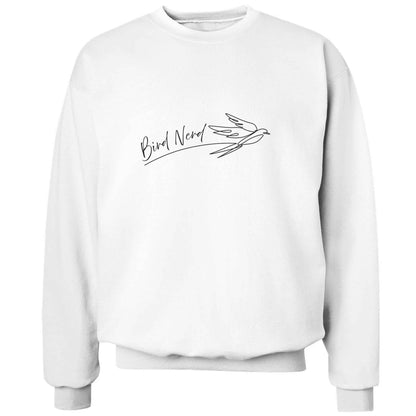 Bird nerd adult's unisex white sweater 2XL