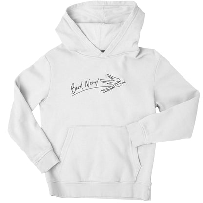 Bird nerd children's white hoodie 12-13 Years