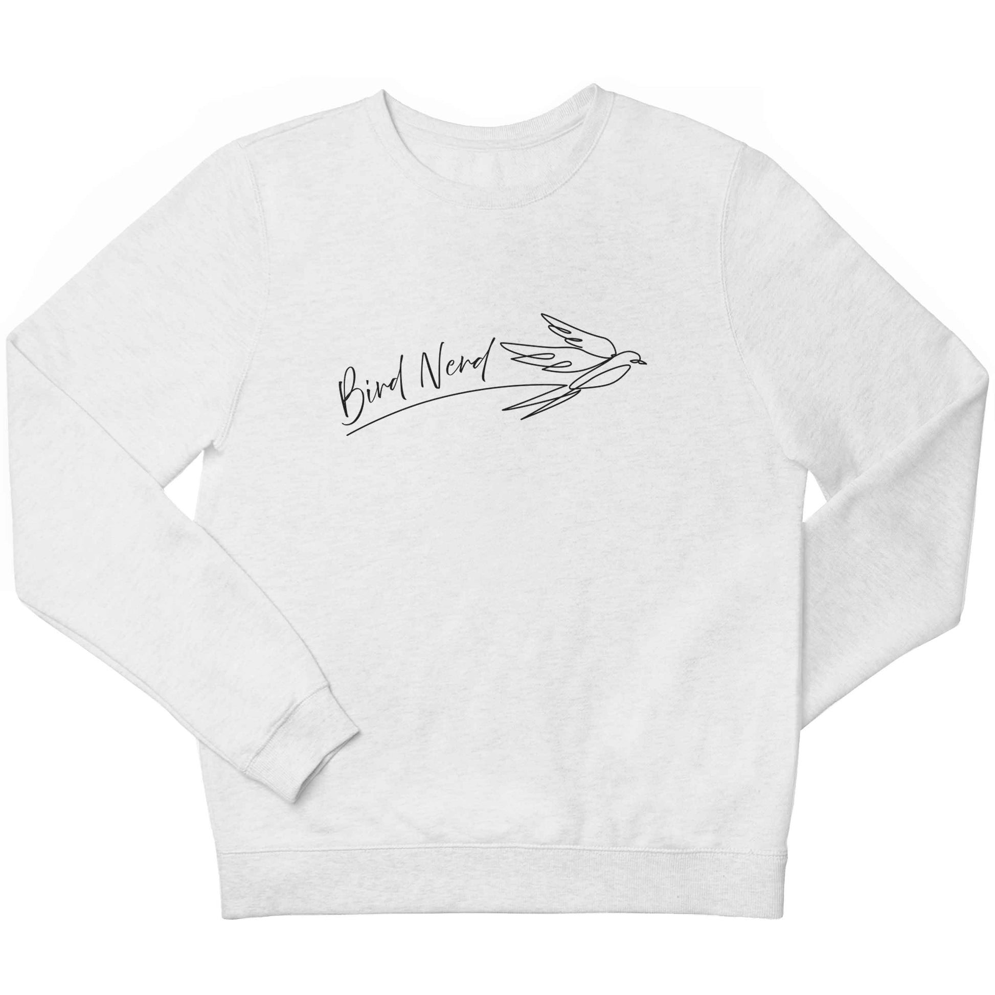 Bird nerd children's white sweater 12-13 Years