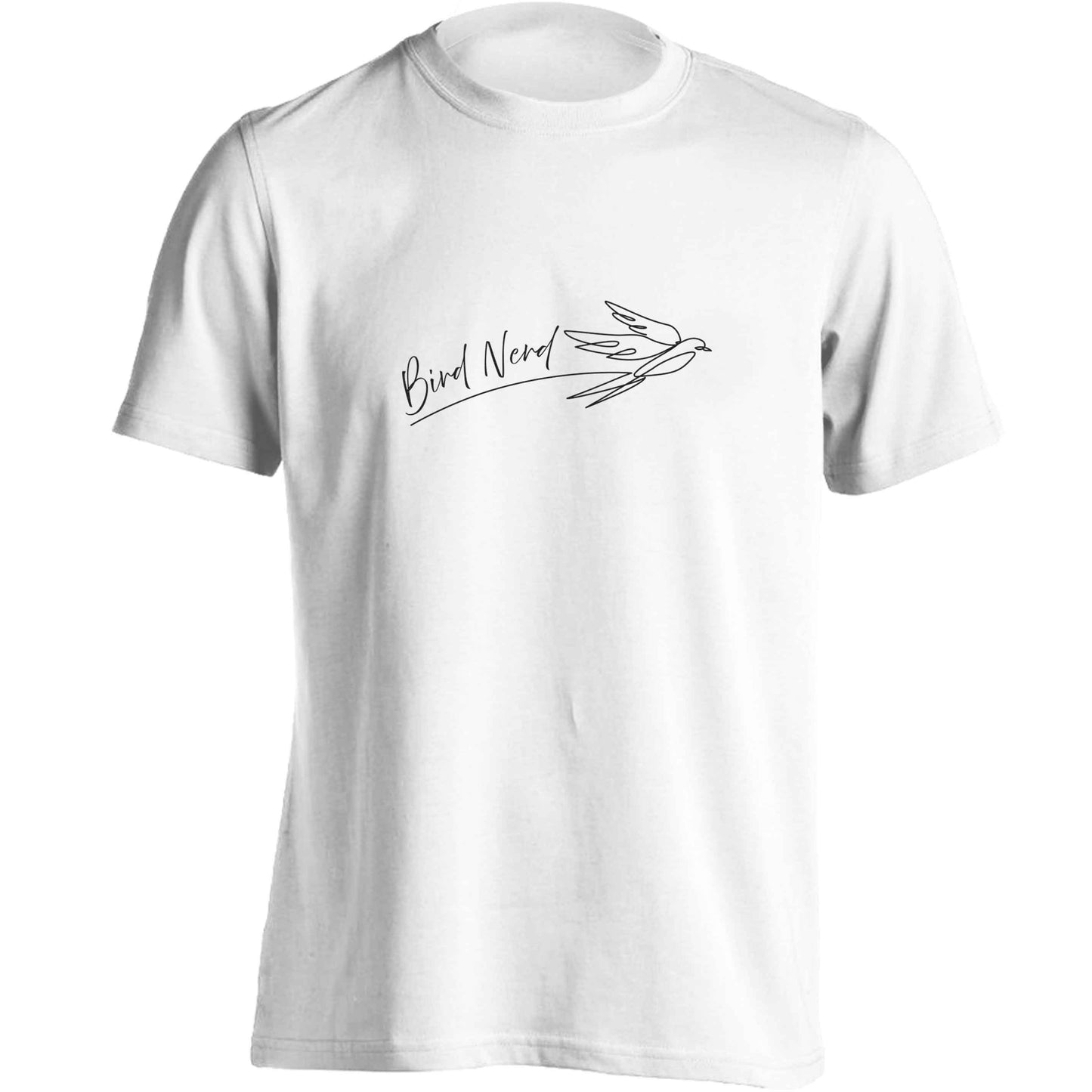 Bird nerd adults unisex white Tshirt 2XL