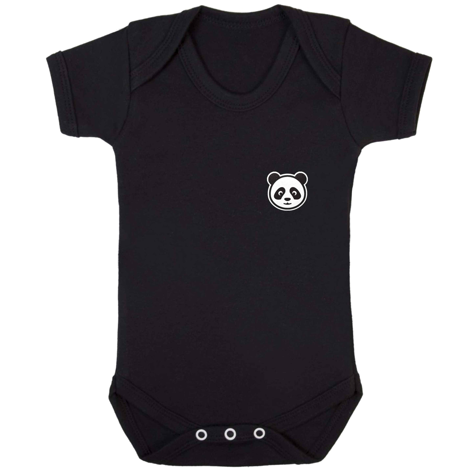 Panda pocket design baby bodysuit black 18-24 months