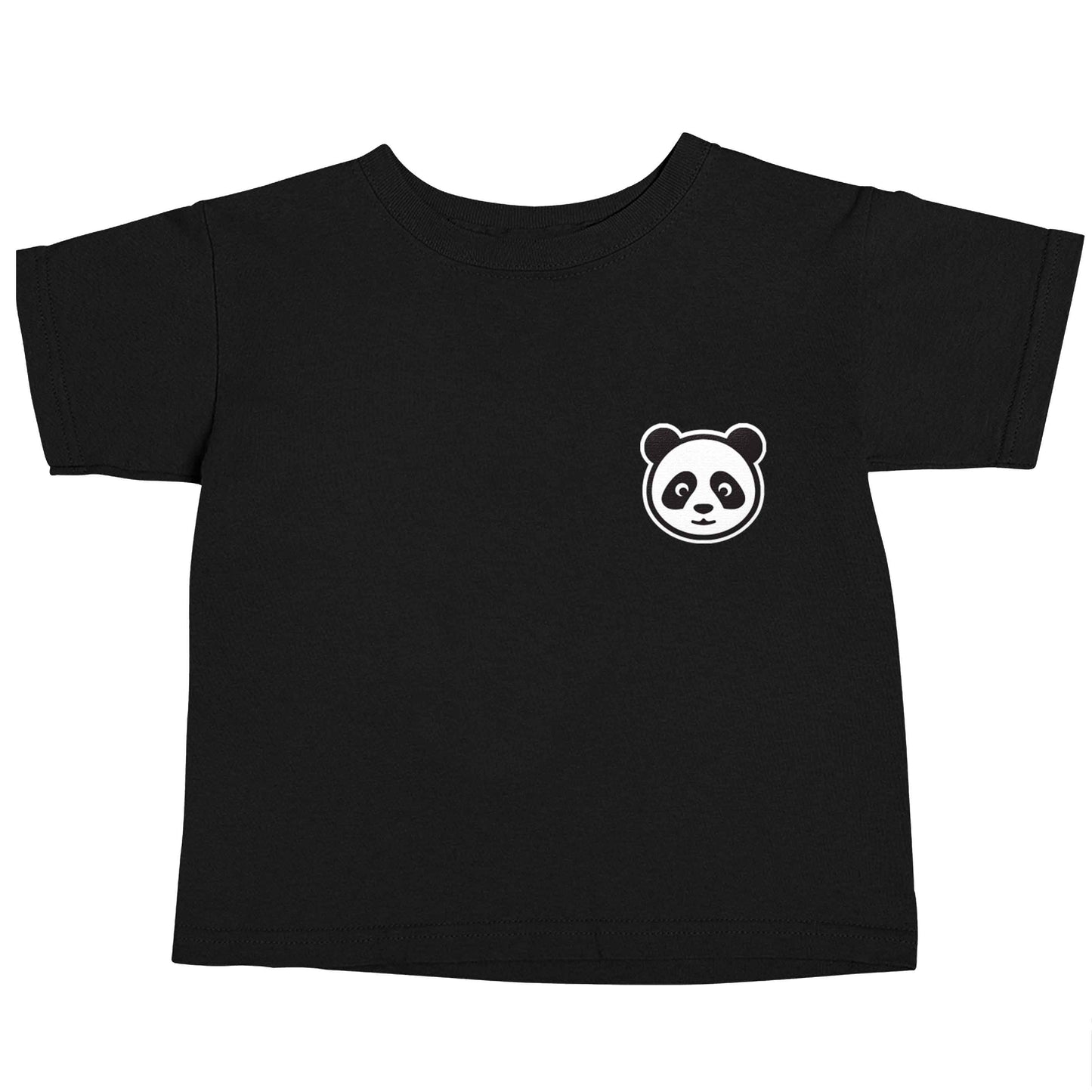 Panda pocket design Black baby toddler Tshirt 2 years