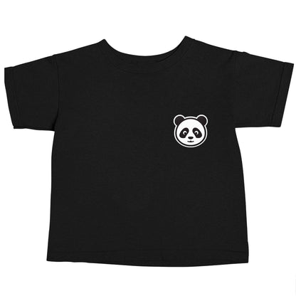 Panda pocket design Black baby toddler Tshirt 2 years