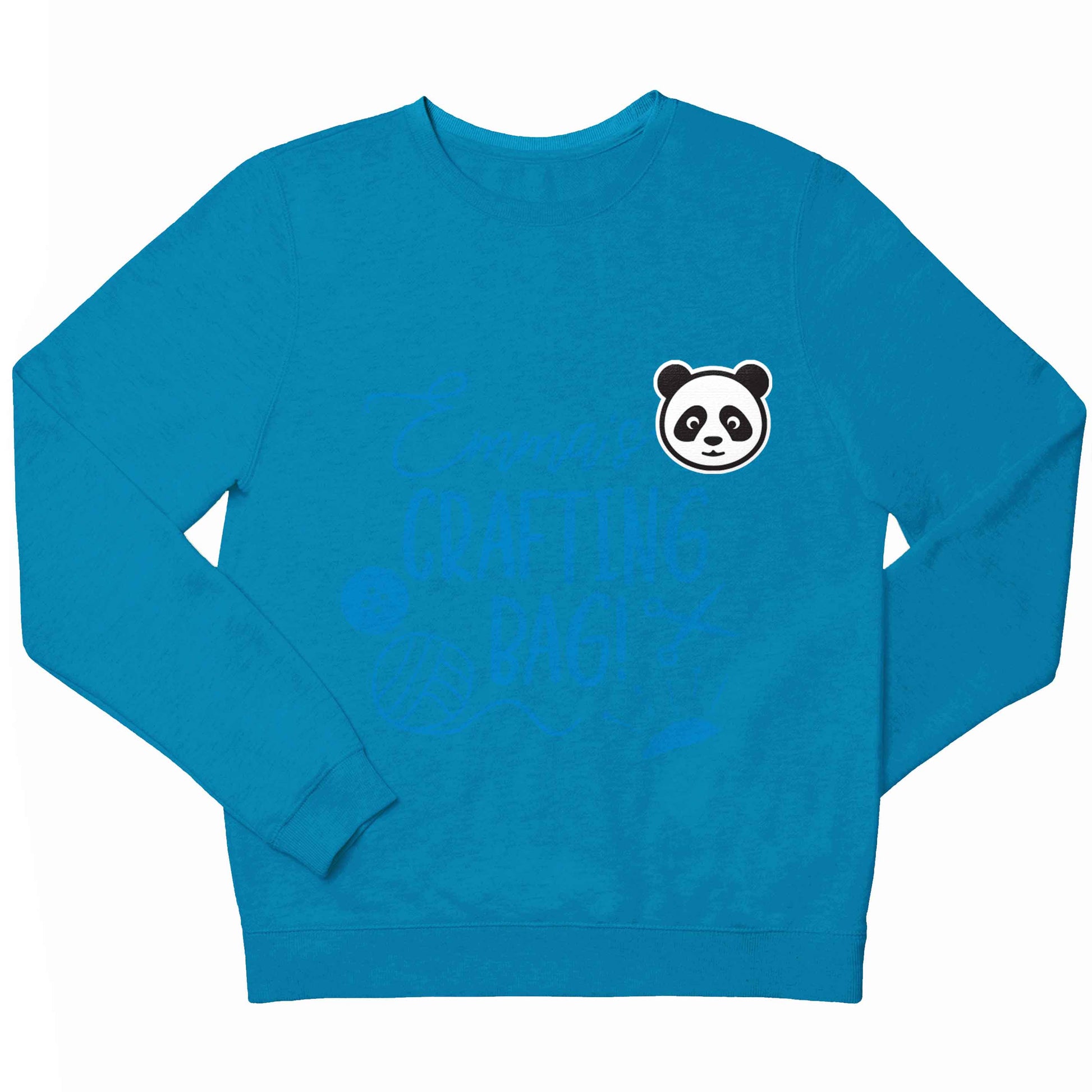 Panda pocket design children's blue sweater 12-13 Years