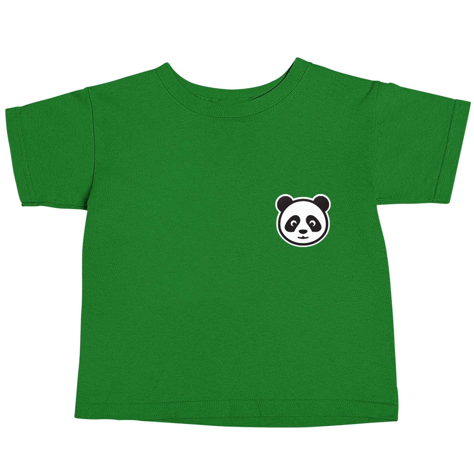 Panda pocket design green baby toddler Tshirt 2 Years